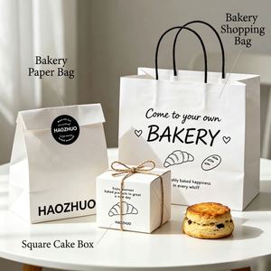 Greaseproof Disposable Customized Logo Size Food Grade Packaging Paper Sandwich Bread Dessrt Baking Kraft Paper <b>Bag</b> - Product Image 3
