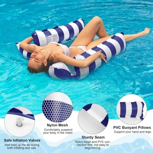 PVC Inflatable Water Hammock 48*48 Inch Blue Pink Green Colors <b>Pool</b> Float for Adults Swimming <b>Pool</b> Lake Beach Summer Party Fun - Product Image 4