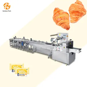 Multifunctional Pillow Wrapping Flower Lemongrass Machines Bread Flow Packing Pretzels Packaging Machine line