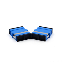 Adaptador de fibra óptica FTTH SC/UPC, 2 puertos de baja pérdida, modo individual, 9/125um, dúplex