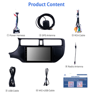 Autoradio Android 9 Pollici 2G 32GB con Telecamera Posteriore per <span class=keywords><strong>Kia</strong></span> <span class=keywords><strong>Rio</strong></span> 2012-2014 LHD, WIFI, BT, GPS, Stereo con Cornice - Product Image 4