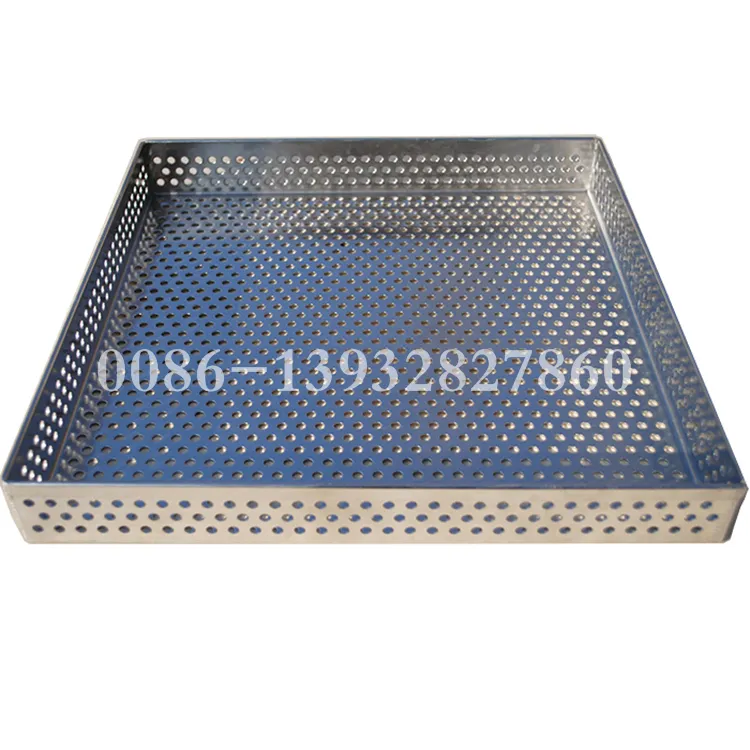 Bread sheet pan stainless steel metal mesh bread cookie perforated baking tray for food