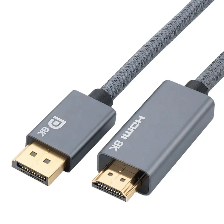 ULT-รวมกัน DisplayPort 1.4เป็นสาย HDMI 2.1,สายเคเบิล8K 30Hz 4K 120Hz ทิศทางเดียว DP เป็น HDMI 8K