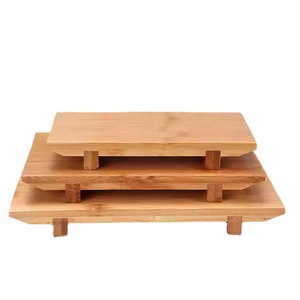 Support de présentation de sushi en bambou, plateau en bois de 1,2 cm d'épaisseur, utilisation en restaurant, plateaux de service pour la cuisine japonaise - Product Image 5