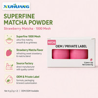 Poudre de Matcha Fraise Superfine en Gros 1000 Mesh Boisson Instantanée OEM Marque Privée Usine Source