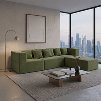 Canapé d'angle modulable en forme de L, convertible, rembourré en éponge, emballage standard, pour appartement, salon, villa