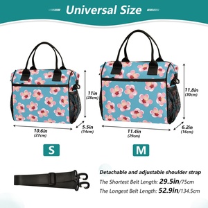 Nouveauté : Sac isotherme portable personnalisé à imprimé fleurs hawaïennes Hau pour pique-nique, camping et sorties en plein air pour femmes - Product Image 2