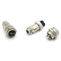 Connecteur électrique circulaire en métal Baidi de haute qualité en alliage de zinc avec placage nickel GX16 M16 3 broches