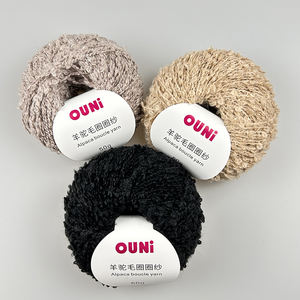 Fil d'hiver à cheveux bouclés Matériau pour manteau d'hiver 50 grammes Petit rouleau Make in China Livraison rapide Fil mérinos en fibre d'alpaga - Product Image 1
