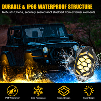 Lumière LED RGB 12V contrôlée par application, lumière de roche RGBW étanche, lumière de roche rvb sous le corps pour camion voitures ATV