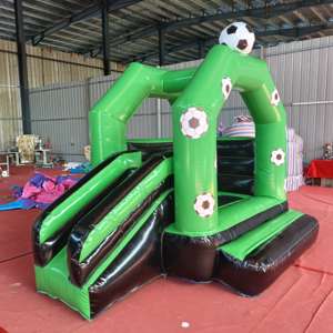 Trampolines gonflables pour enfants d'intérieur et d'extérieur Petits châteaux gonflables en PVC en forme de ballon de football à vendre à bas prix - Product Image 4