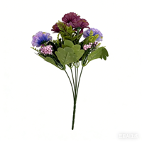 Bunga Buatan 5 Tangkai Peony Buatan dari Kain, Peony Buatan Tangan Lembut, untuk Pernikahan, Hari Ibu, Rumah, Kantor, Pesta, Hotel