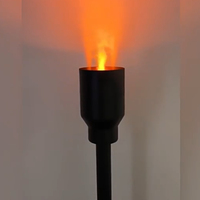 Lampe à motif Hibou Forêt, rechargeable, torche de scène à effet de flamme simulée, source d'éclairage à flamme froide, torche de sécurité, lumière décorative