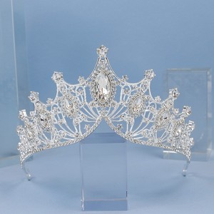 Accessori regalo di nozze per matrimonio di lusso con strass in lega di strass da sposa corona di nozze - Product Image 1