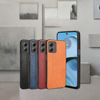 Funda Protectora de Cuero PU y TPU con Diseño de Sutura para Motorola Moto G24, G24 Power, G04S, E14, con Ranuras para Tarjetas y Protección Trasera Mate