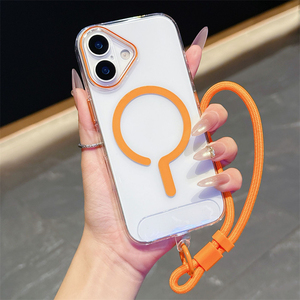 Coque de téléphone portable magnétique transparente antichoc en cristal pour iPhone 17 Pro Max 17 Air 16 15 14 13 12 avec cordon - Product Image 2