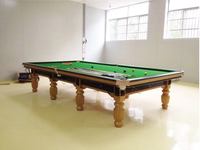Table de billard 2-en-1 en acier et marbre de 12 pieds avec poches en caoutchouc, plateau en ardoise couleur personnalisable et ensemble d'accessoires gratuit, modèle M7