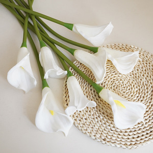Venta al por Mayor de Fábrica, Lirios de Cala Artificiales Decorativos de Tacto Real, Tamaño Grande de 60 cm, Flores de Lirio de Cala - Product Image 1