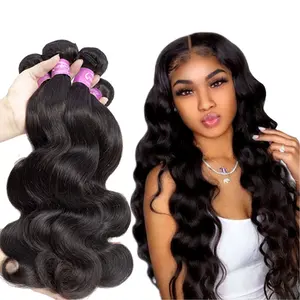 Wholesale body wave weave distributors fournisseur double drawn bundles unprocessed virgin extensions raw Indian hair human