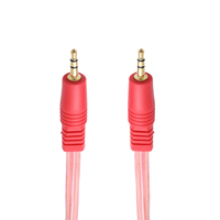 Câble audio stéréo mâle vers mâle OEM Crystal 3.5mm Prise casque auxiliaire Câble audio vidéo 1RCA vers 1RCA vers TV Magnétoscope DVD