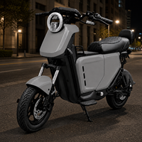 Motocicleta Eléctrica al Por Mayor de Fábrica, Motor de 1200W, Ruedas de 14 Pulgadas, Velocidad Máxima de 55 km/h, Autonomía de hasta 140 km para Adultos