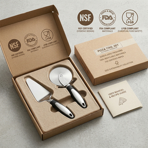 Utensilios de Acero Inoxidable para Postres, Pala para <span class=keywords><strong>Pizza</strong></span> y Pastel, Rodillo para Masa de Repostería, Cortador de <span class=keywords><strong>Pizza</strong></span> y Pastel de Carne - Product Image 6
