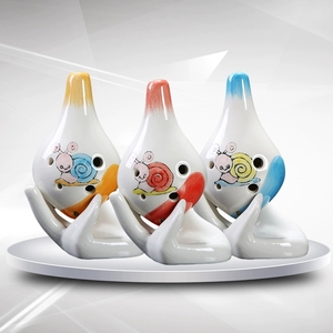 Ocarina de Cerámica de 6 Orificios con Diseño de Abeja y Caracol, Instrumento Musical de Viento para Niños Principiantes, Varios Colores - Product Image 4