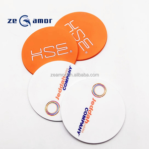 Zeamor Promotional High Quality Non-slip Office Circle Cup Mat Customized LOGO Advertising Round Coaster for Drink