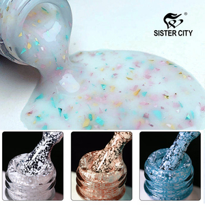 Esmalte de Uñas en Gel UV Estilo Francés con Efecto Copo de Nieve, No Tóxico, Ecológico, Diseño de Arte de Uñas para Salón y Uso Doméstico, Botella de 15 ml - Product Image 5