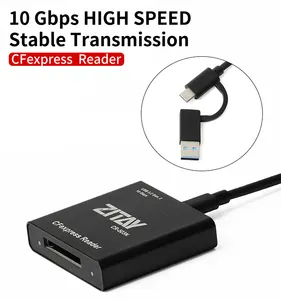 ZITAY CFastカードリーダー、USB 3.1 Gen2 USB C CFast2.0カードリーダーZCAM XRED Komodo URSAXC15と互換性のあるメモリカードアダプター