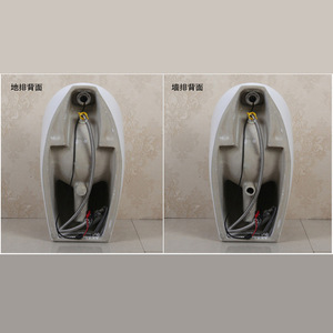Urinoir mural moderne pour hommes, en céramique, noir, résistant aux hautes températures et inaltérable, avec capteur, pour usage hospitalier, style hôtelier Shangqi - Product Image 1