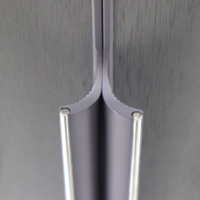 Nouvelle poignée de porte de placard moderne pour chambre à coucher, en alliage d'aluminium gris, poignées durables pour cuisine et entrepôt