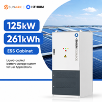 HiTHIUM Venta al por Mayor de Fábrica: Batería de Iones de Litio BESS de 125kW 261kWh con Refrigeración Líquida, Gabinete Exterior, OEM ODM, Garantía Global de 10 Años