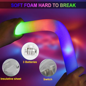 Barras Luminosas LED de Espuma, Paquete de Barras de Espuma LED con 3 Modos de Iluminación, Recuerdos Luminosos para Fiestas, Cumpleaños, Bodas, Conciertos, Festivales - Product Image 4