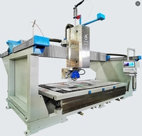 Scie à pont 5 axes avancée Hualong avec découpe jet d'eau, logiciel CNC italien et moteur pour plans de travail de cuisine ultra-précis Hiwin
