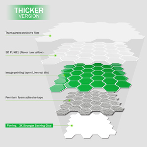 Creative 3D <strong>PVC</strong> Wall Tiles Temperature Resistance Anti-Fouling Wall Stickers Peel Stick Installation Waterproof Function Free - Product Image 6