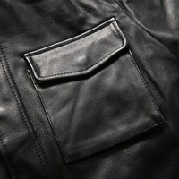 M65 Alpha personnalisé chasse col montant taille réglable multi-poches décontracté grande taille hommes veste en cuir de vachette manteaux