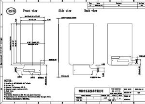 4.3 Inch Amoled Display 480*800 Resolutie 220 Ppi 16M Kleur Normaal Zwart 2 Lane Mipi-Interface - Product Image 5