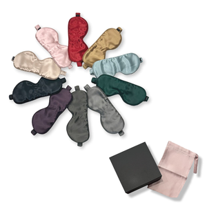 Große Seiden schlaf maske Verstellbare Luxus maske aus reiner Maul beers eide mit gepolsterter Seiden augen maske - Product Image 5