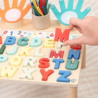 Table d'activités en bois pour enfants, table de jeu préscolaire pour enfants, jouets de manipulation mathématique, table d'activités Montessori pour tout-petits