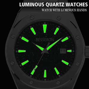 Proveedor de relojes de lujo para hombre, regalo de negocios, logotipo personalizado, acero inoxidable, Cara de estrella, reloj elegante, reloj de pulsera resistente al agua