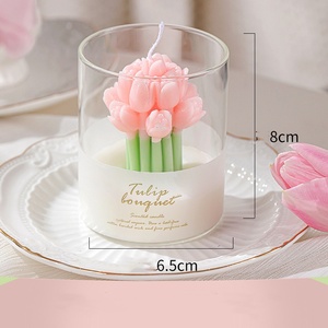 Lover Flower Vela perfumada ins Ambience Fragancia Caja <span class=keywords><strong>de</strong></span> regalo Tulipán sosteniendo flor modelado vela perfumada - Product Image 5