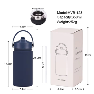 <span class=keywords><strong>Bouteille</strong></span> d'eau de sport en <span class=keywords><strong>acier</strong></span> inoxydable avec base antidérapante Fond en caoutchouc antidérapant de 350ml pour un placement stable dans le <span class=keywords><strong>casier</strong></span> de la salle de sport - Product Image 5