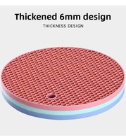 Tapis en silicone résistant à la chaleur, épaisseur 3mm/6mm, design épuré, pour dessous de plat, sous-verres, tasses à thé, bols, assiettes, et comme tapis d'égouttage