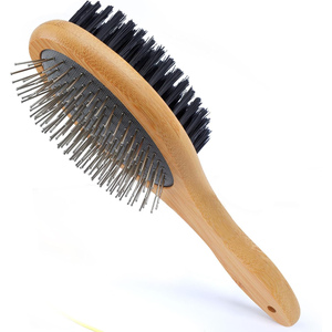 Custom Logo Luxury Wooden Dog <b>Brush</b> Cat Grooming Products Deshedding Tool <b>Pet</b> Hair Remover <b>Brush</b> Comb - Product Image 1