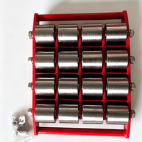 Chariot de transport robuste KMD en acier inoxydable de 12 tonnes avec 8 roues en PU, structure plateforme pour le déplacement d'outils, garantie 1 an