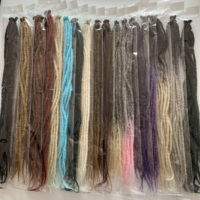Prix de gros 100% fait à la main 0.6cm 24 pouces cheveux synthétiques Dreadlock Extensions Hippie simple extrémité Dreads pour homme femmes filles