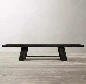 Sassanid yeni varış fransız çağdaş kapalı katı ahşap Davos meşe dikdörtgen uzatma yemek masası - Product Image 2