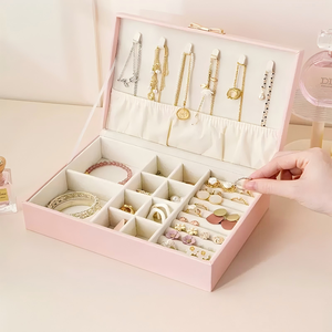 <span class=keywords><strong>2026</strong></span> 高端工厂定制批发珠宝收纳盒，适用于戒指、吊坠、手链和耳环珠宝旅行盒 - Product Image 5