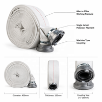 Manguera de Incendios de Lona de 4 Pulgadas, PVC Plana, Amarilla y Blanca, Conexión Rápida, para Riego y Suministro de Agua, Flexible, Venta al Por Mayor